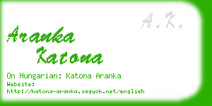 aranka katona business card
